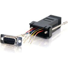 C2G DB-9 Modular Adapters 1 x 9-pin DB-9 Male - 1 x RJ-45 Female - Black - 1 Each