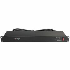 StarTech.com Rackmount PDU with 8 Outlets and SurgeProtection - 1U NEMA 5-15P - 8 x NEMA 5-15R - 120 V AC - 1U - Horizontal - Rack-mountable