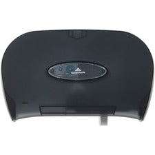 Georgia-Pacific 2-Roll Side-By-Side Standard Roll Toilet Paper Dispenser Pull Out Dispenser - 2 x Roll - 8.6" Height x 13.6" Width x 5.7" Depth - Smoke Gray - 1 Each