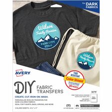 Avery&reg; Iron-on Transfer Paper Letter - 8 1/2" x 11" - Matte - Fade Resistant, Crack Resistant, Long Lasting, Heat-seal Backing, Stretchable, Washable - 5 / Pack