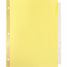 Business Source Insertable 5-Tab Ring Binder Indexes 5 x Divider(s) - 5 Tab(s)/Set - 2" Tab Width - 8.5" Divider Width x 11" Divider Length - Letter - 3 Hole Punched - Buff Divider - Clear Tab(s) - Mylar Reinforcement, Insertable, Reinforced Edges, Tear R