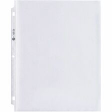Business Source Top-Loading Poly Sheet Protectors 11" Height x 9" Width x 1.9 mil Thickness - For Letter 8 1/2" x 11" Sheet - 3 x Holes - Ring Binder - Rectangular - Clear - Polypropylene - 100 / Box