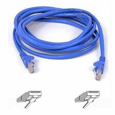 Belkin RJ45 CAT-5e Patch Cable, Snagless Molded Blue 01 1 ft Category 5e Network Cable for MacBook Air, MacBook Pro, Network Device - First End: 1 x RJ-45 Network - Male - Second End: 1 x RJ-45 Network - Male - Patch Cable - Gold Plated Connector - Plenum