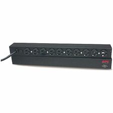APC by Schneider Electric Basic Rack 1.8kVA PDU Basic - NEMA 5-15P - 10 x NEMA 5-15R - 100 V, 120 V - 1800 W - 12 ft Cord Length - 1U - Horizontal - Rack-mountable