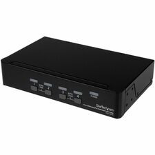 StarTech.com 4 Port USB DisplayPort KVM Switch with Audio 4 Computer(s) - 1 Local User(s) - WQXGA - 3840 x 2400 - 8 x USB - 5 x DisplayPort - Rack-mountable, Desktop - TAA Compliant