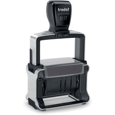 Trodat Professional 12 Message Date Stamp Message Stamp - ANSWERED, BACKORDERED, CANCELLED, BILLED, RECEIVED, EMAILED, CHECKED, DELIVERED, ENTERED, PAID, SHIPPED, ... - 10000 Impression(s) - Black - Recycled - 1 Each