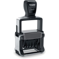 Trodat Professional 5-in-1 Date Stamp Date Stamp - ENTERED, PAID, FAXED, RECEIVED - 10000 Impression(s) - Blue, Red - Recycled - 1 Each