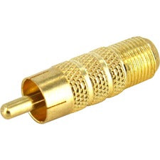 StarTech.com RCA to F Type Coaxial Adapter M/F 1 x F Connector Audio/Video Female - 1 x RCA Audio/Video Male - Gold Connector - Gold - 1 Each