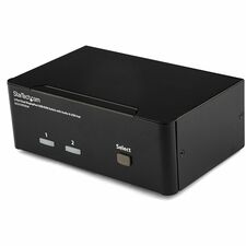 StarTech.com 2-port Dual Display DisplayPort KVM 2 Computer(s) - 1 Local User(s) - WQUXGA - 3840 x 2400 - 6 x DisplayPort - Desktop - TAA Compliant