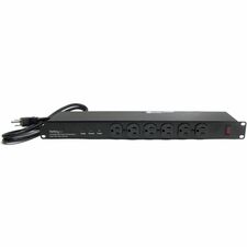 StarTech.com Rackmount PDU with 16 Outlets and SurgeProtection - 1U NEMA 5-15P - 16 x NEMA 5-15R - 120 V AC - 1800 W - 1U - Horizontal - Rack-mountable