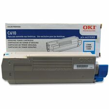 Oki Original LED Toner Cartridge - Cyan - 1 Each 6000 Pages