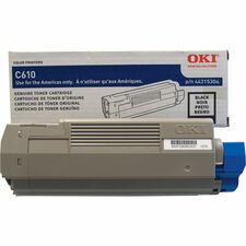 Oki Original LED Toner Cartridge - Black - 1 Each 8000 Pages