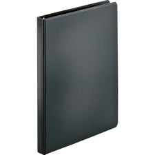 Business Source Basic Round Ring Binders 1/2" Binder Capacity - Letter - 8 1/2" x 11" Sheet Size - 125 Sheet Capacity - 3 Ring(s) - Fastener(s): Round Ring - Polypropylene, Chipboard - Black - 8.96 oz - Sturdy - 1 Each