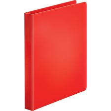 Business Source Basic Round Ring Binders 1" Binder Capacity - Letter - 8 1/2" x 11" Sheet Size - 225 Sheet Capacity - 3 Ring(s) - Fastener(s): Round Ring - Polypropylene, Chipboard - Red - 11.20 oz - Sturdy - 1 Each