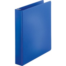 Business Source Basic Round Ring Binders 1 1/2" Binder Capacity - Letter - 8 1/2" x 11" Sheet Size - 350 Sheet Capacity - 3 Ring(s) - Fastener(s): Round Ring - Polypropylene, Chipboard - Dark Blue - 1.02 lb - Sturdy - 1 Each