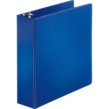 Business Source Basic Round Ring Binders 3" Binder Capacity - Letter - 8 1/2" x 11" Sheet Size - Fastener(s): Round Ring - Vinyl - Dark Blue - 1.68 lb - 1 Each