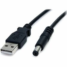StarTech.com 3 ft USB to Type M Barrel 5V DC Power Cable 5 V DC - Black - 3 ft Cord Length - USB / Barrel Connector - 1 Each