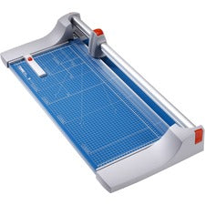 Dahle 444 Premium Rotary Trimmer 25 Sheet Cutting Capacity - 26" Cutting Length - 4" Height x 15.1" Width x 34.3" Length - Self-sharpening Blade, Bi-Directional Cutting, Adjustable Alignment Guide, Ground Blade, Dual Cylinder Guide Bar, Metal Base, Screen