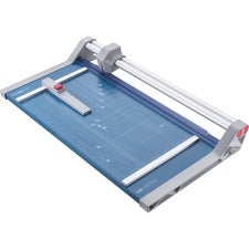 Dahle 552 Professional Rotary Trimmer 20 Sheet Cutting Capacity - 20" Cutting Length - 3.4" Height x 15.1" Width x 28.8" Length - Automatic Paper Clamp, Self-sharpening Blade, Dual-barrel Guide Bar, Bi-Directional Cutting, Metal Base, Ground Blade, Adjust