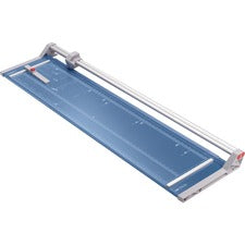 Dahle 558 Professional Rotary Trimmer 12 Sheet Cutting Capacity - 51" Cutting Length - 3.4" Height x 15.1" Width x 59.9" Length - Automatic Clamp, Self-sharpening Blade, Adjustable Alignment Guide, Metal Base, Screened Guide, Non-slip Rubber Feet - Metal,