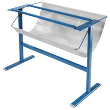 Dahle 798 Premium Rotary Trimmer Stand w/Paper Catch 34.50" Height x 14" Width - Steel, Vinyl - Blue