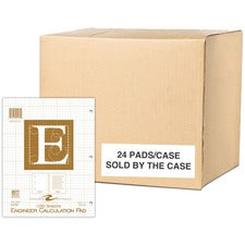 Roaring Spring 5x5 Grid Engineering Pad 100 Sheets - 200 Pages - Printed - Glued - Back Ruling Surface - 3 Hole(s) - 20 lb Basis Weight - 75 g/m&#178; Grammage - 11" x 8 1/2" Sheet Size - 0.40" Height x 8.5" Width x 11" Length - Buff Paper - 1 Each