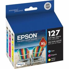 Epson DURABrite T127520-S Original Inkjet Ink Cartridge - Cyan, Magenta, Yellow - 3 / Pack Inkjet - Cyan, Magenta, Yellow - 1 Each