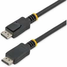 StarTech.com 1 ft Short DisplayPort 1.2 Cable with Latches M/M - DisplayPort 4k 1 ft DisplayPort Video Cable for Audio/Video Device, Monitor, Notebook, Workstation, Graphics Card, Projector - First End: 1 x DisplayPort 1.2 Digital Audio/Video - Male - Sec