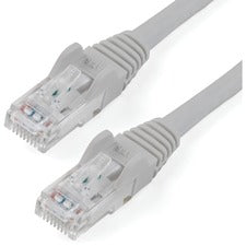 StarTech.com 10 ft Gray Snagless Cat6 UTP Patch Cable 10 ft Category 6 Network Cable for Network Device, Workstation - First End: 1 x RJ-45 Network - Male - Second End: 1 x RJ-45 Network - Male - 10 Gbit/s - Patch Cable - Gold Plated Connector - CMG - 24