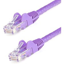 StarTech.com 3 ft Purple Snagless Cat6 UTP Patch Cable 3 ft Category 6 Network Cable for Network Device, Workstation, Hub, Wall Outlet, Distribution Panel - First End: 1 x RJ-45 Network - Male - Second End: 1 x RJ-45 Network - Male - 10 Gbit/s - Patch Cab