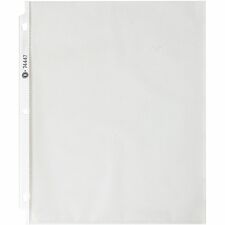 Business Source Economy Weight Sheet Protectors 11" Height x 9" Width x 2 mil Thickness - For Letter 8 1/2" x 11" Sheet - Ring Binder - Rectangular - Semi Clear - Polypropylene - 100 / Pack