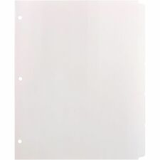 Business Source Reinforced Hole Punched Indexes 5 Write-on Tab(s) - 5 Tab(s)/Set - 3 Hole Punched - White Divider - 100% Recycled - Non-laminated, Mylar Reinforcement - 36 / Box