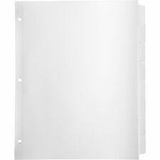 Business Source Reinforced Hole Punched Indexes 8 Write-on Tab(s) - 8 Tab(s)/Set - 3 Hole Punched - White Divider - White Tab(s) - 100% Recycled - Non-laminated, Mylar Reinforcement - 24 / Box