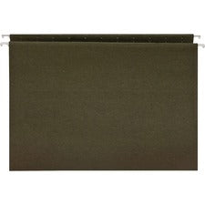 Business Source Letter Recycled Hanging Folder 8 1/2" x 11" - 11 pt. - Green - 100% Recycled - 25 / Box