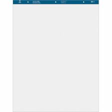 Business Source Standard Easel Pad 50 Sheets - Plain - 15 lb Basis Weight - 27" x 34" Sheet Size - White Paper - Perforated - 2 / Carton