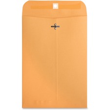 Business Source Heavy-duty Clasp Envelopes Clasp - #75 - 7 1/2" Width x 10 1/2" Length - 28 lb - Clasp - Kraft - Kraft - 100 / Box