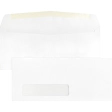 Business Source Economical No. 10 Window Envelope Single Window - #10 - 9 1/2" Width x 4 1/8" Length - 24 lb - White - 500 / Box