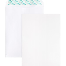 Business Source Self Sealing Catalog Envelope Catalog - 9" Width x 12" Length - 28 lb - Peel & Seal - White - Wove - 100 / Box