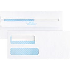Business Source No. 9 Double Window Invoice Envelopes Double Window - #9 - 8 7/8" Width x 3 7/8" Length - 24 lb - Self-sealing - White - 500 / Box