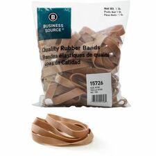 Business Source Quality Rubber Bands Size: #105 - 5" Length x 0.6" Width - Sustainable - Rubber - Crepe - 60 / Pack