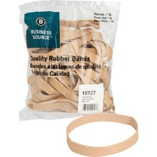 Business Source Quality Rubber Bands Size: #107 - 7" Length x 0.6" Width - Sustainable - Rubber - Crepe - 40 / Pack