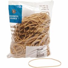 Business Source Quality Rubber Bands Size: #117B - 7" Length x 0.1" Width - Sustainable - Rubber - Crepe - 200 / Pack