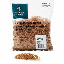 Business Source Quality Rubber Bands Size: #12 - 1.8" Length x 0.1" Width - Sustainable - Rubber - Crepe - 2500 / Pack