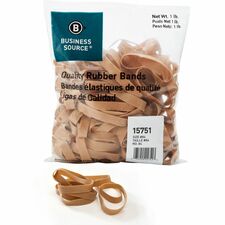 Business Source Quality Rubber Bands Size: #84 - 3.5" Length x 0.5" Width - Sustainable - Rubber - Crepe - 150 / Pack