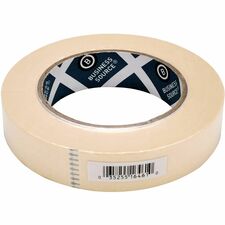 Business Source Utility-purpose Masking Tape 60 yd Length x 1" Width - 3" Core - Tan - Crepe Paper Backing - For Bundling, Holding, Sealing, Masking - 1 Roll