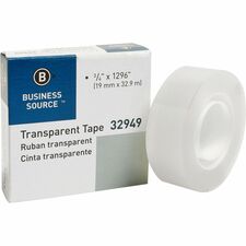 Business Source All-purpose Transparent Tape 36 yd Length x 0.75" Width - 1" Core - Clear - For Sealing, Mending - 1 Roll