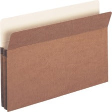 Business Source Straight Tab Cut Legal Recycled File Pocket 8 1/2" x 14" - 1 3/4" Expansion - Redrope - Redrope - Tear Proof, Tyvek Gusset, Reinforced Gusset - 30% Recycled - 25 / Box