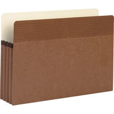 Business Source Straight Tab Cut Legal Recycled File Pocket 8 1/2" x 14" - 3 1/2" Expansion - Redrope - Redrope - Tear Proof, Tyvek Gusset, Reinforced Gusset - 30% Recycled - 25 / Box