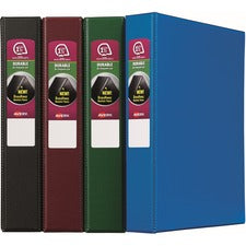 Avery&reg; Durable Binder 1 1/2" Binder Capacity - Letter - 8 1/2" x 11" Sheet Size - 375 Sheet Capacity - 3 Ring(s) - Fastener(s): Slant Ring - Pocket(s): 2 - Polypropylene - Blue, Maroon - Recycled - Pocket, Durable, Long Lasting, Tear Resistant, Split