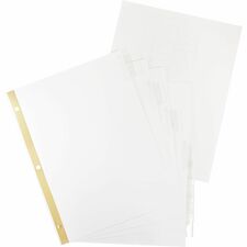 Business Source Tear-resistant Clear Tab Index Dividers 8 Tab(s) - 8.5" Divider Width x 11" Divider Length - Letter - White Divider - Clear Tab(s) - 100% Recycled - Tear Resistant - 8 / Set